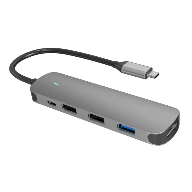 5-in-1 USB-C Docking Station Multi-Function Hub with SD & TF Card Reading for Laptops