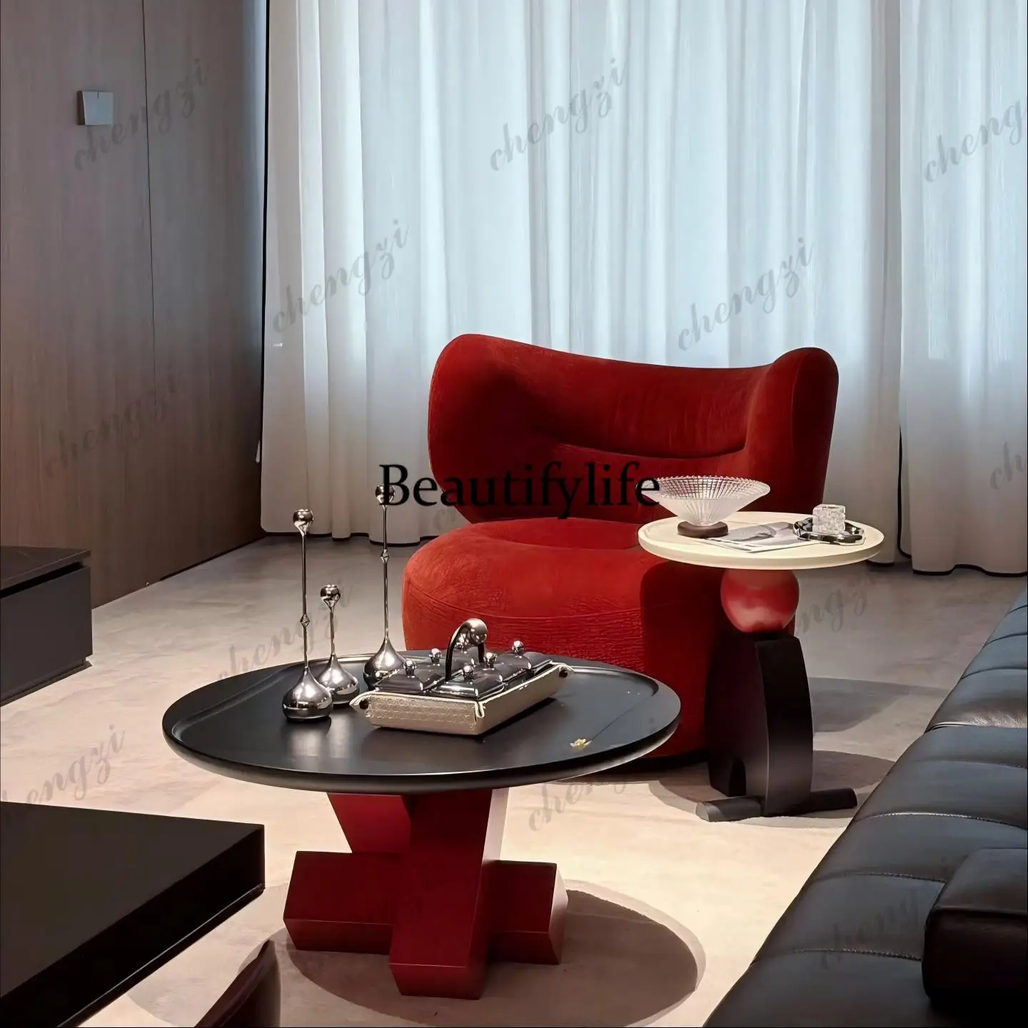 Berry chair casual lazy comfortable swivel chair living room study single two-color modern simple small apartment sofa chair