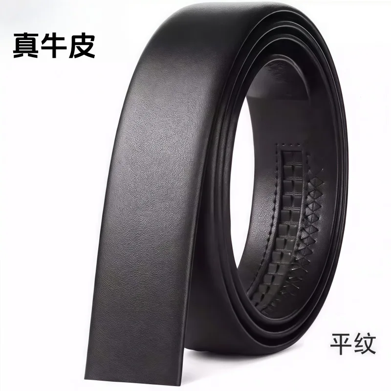 حزام حزام من الجلد الطبيعي للرجال 2025 بعرض 3.5 سم، إبزيم تلقائي بدون إبزيم متضمن، جلد البقر المحبب العلوي قابل للتعديل، الأعمال