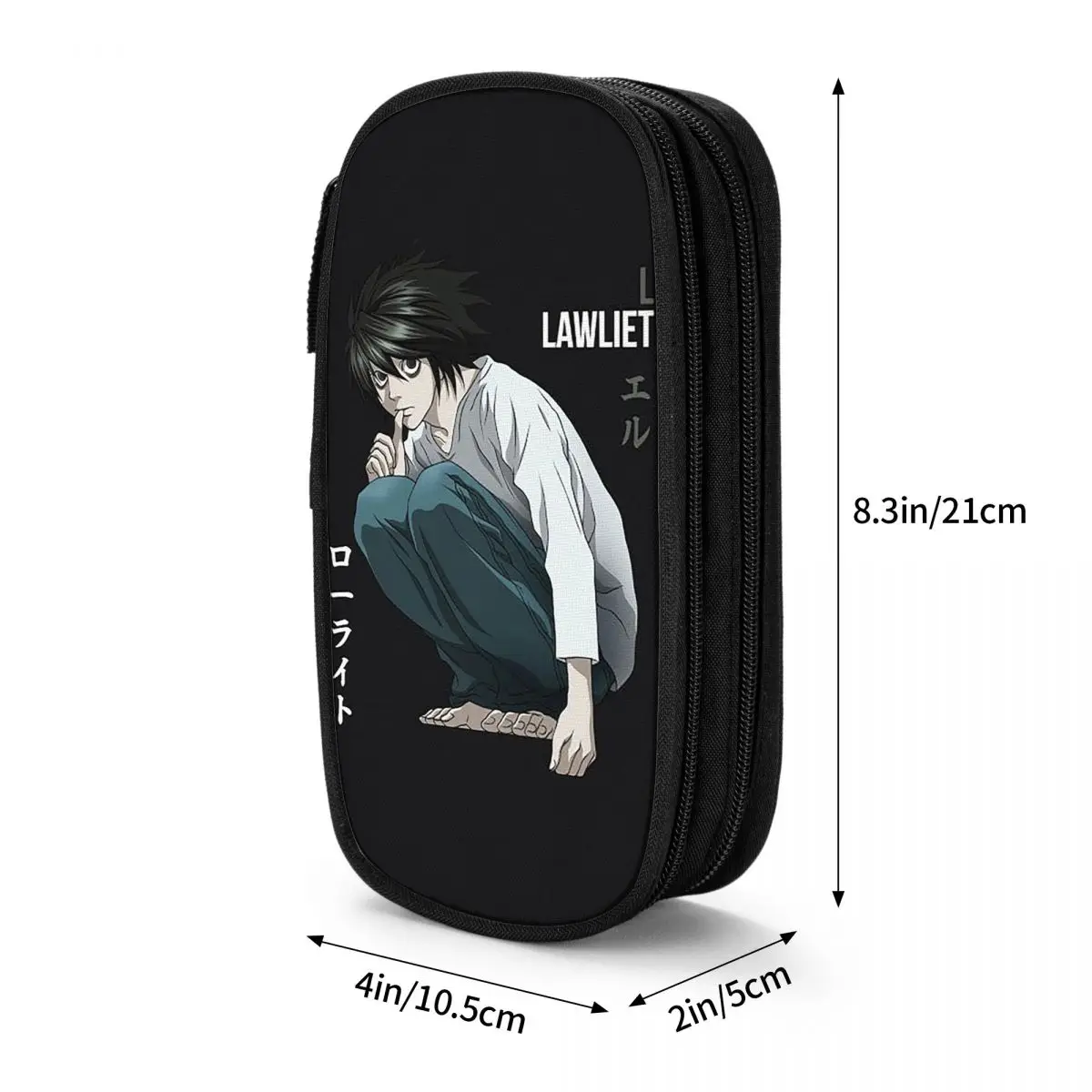 Death Note Lawlet Note Anime Pencil Case for Kids School Pen Box Pencil Bag Stationery Supplies Pen Holder Bag