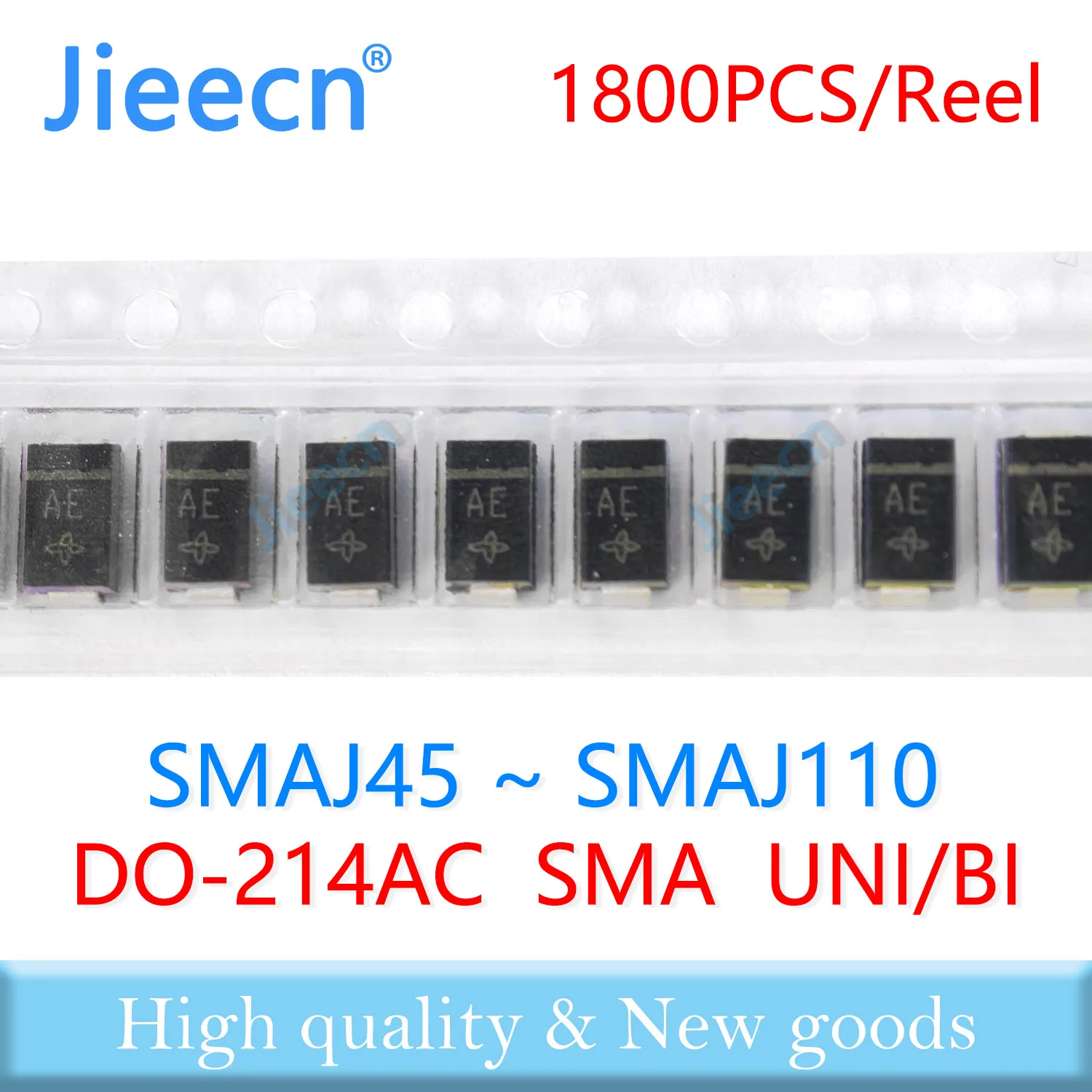 1800PCS SMAJ45 SMAJ48 SMAJ51 SMAJ54 SMAJ58 SMAJ60 SMAJ64 SMAJ70 SMAJ75 SMAJ78 SMAJ85 SMAJ90 SMAJ100 SMAJ110 SMAJ SMA TVS A CA