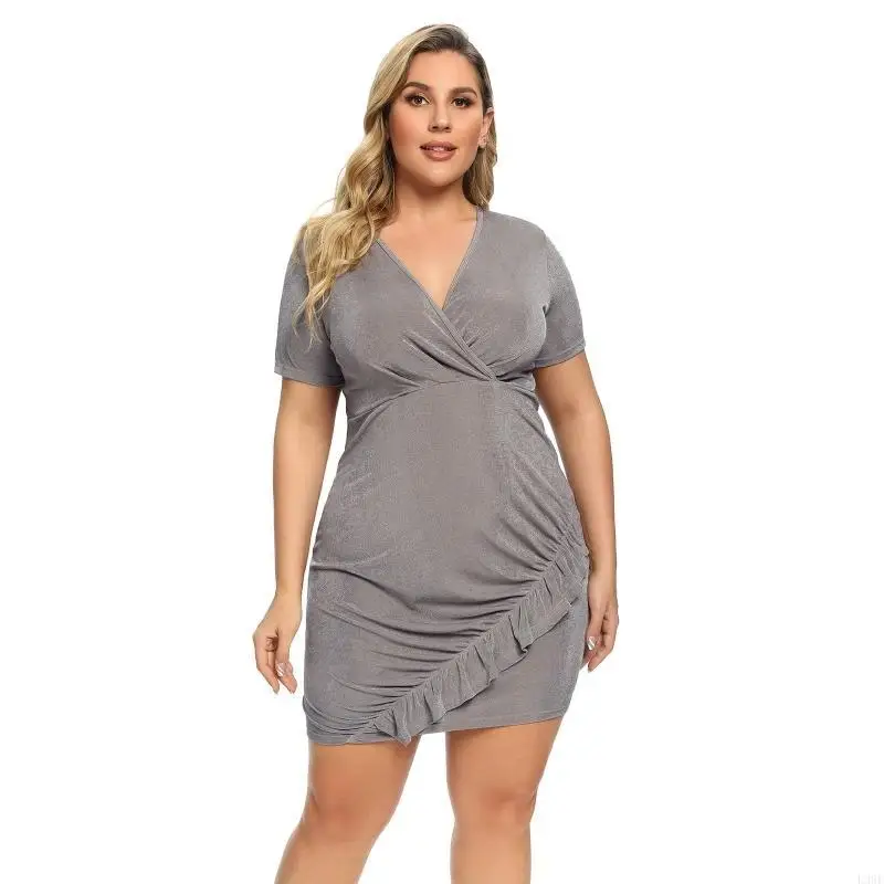 l38e-abito-lungo-da-donna-taglie-forti-manica-corta-sexy-scollo-a-v-damigella-d'onore-cocktail-party-volant-abito-longuette