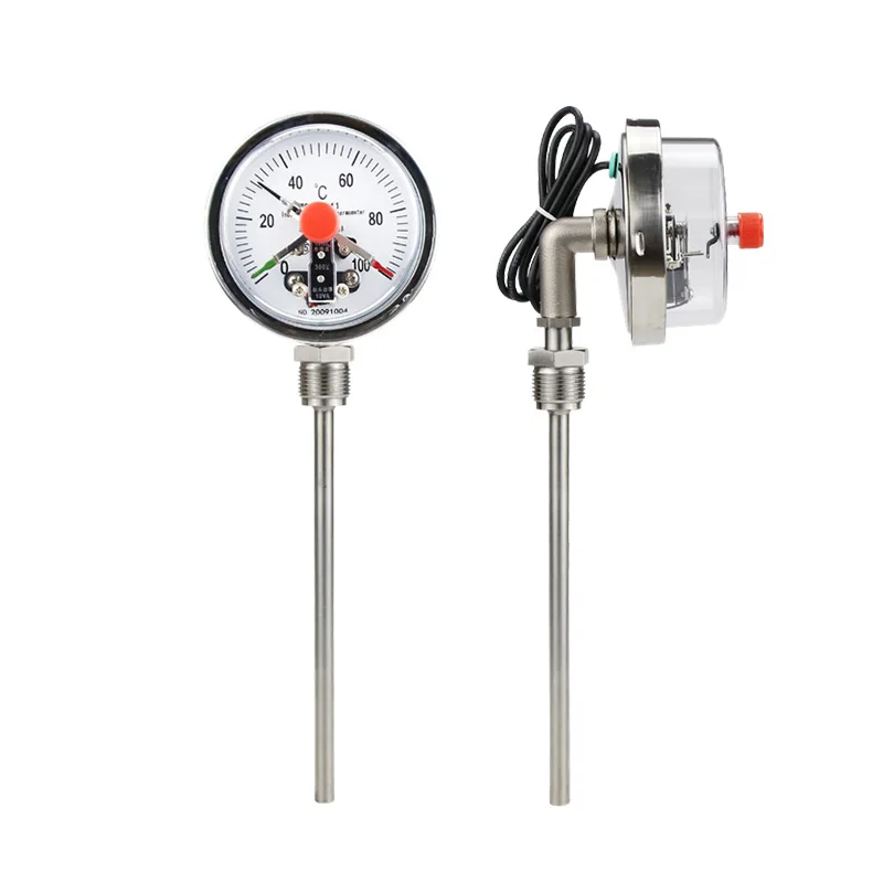 Electric Contact Bimetal Thermometer Explosion Proof Thermometer WSSX-411 Stainless Steel Industrial Pipeline Boiler Thermometer