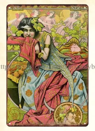 living room wall decor c1900 Gaspar Camps i Junyent art nouveau metal tin sign sign