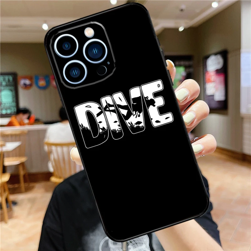 حافظة غوص غواص لهاتف آيفون 17 برو ماكس 16 15 14 11 12 13 Mini Plus 16e 17 ملحقات غطاء ممتص الصدمات الهوائي