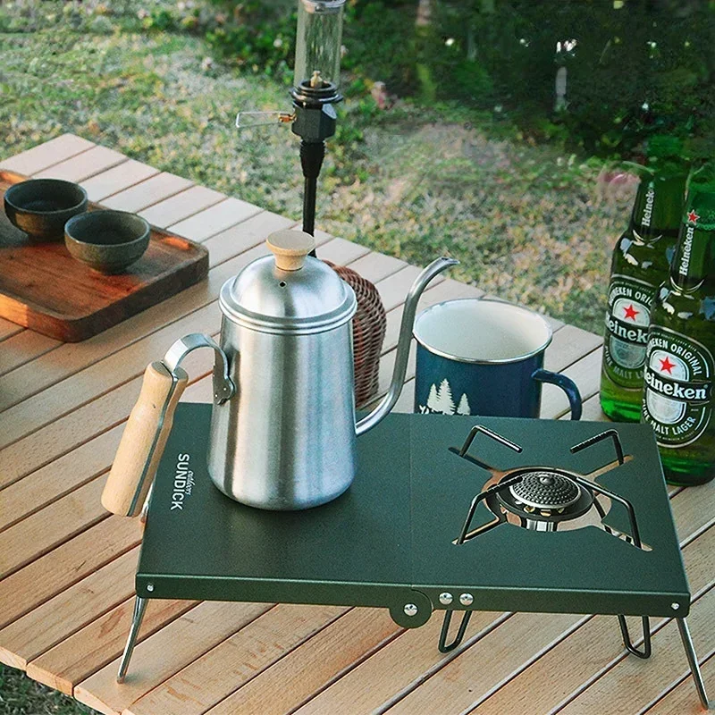 

Ultralight Camping Table Foldable Camping Rack Heat Insulation Picnic Folding DesktopMini Camping Table Gas Stove Stand for BBQ