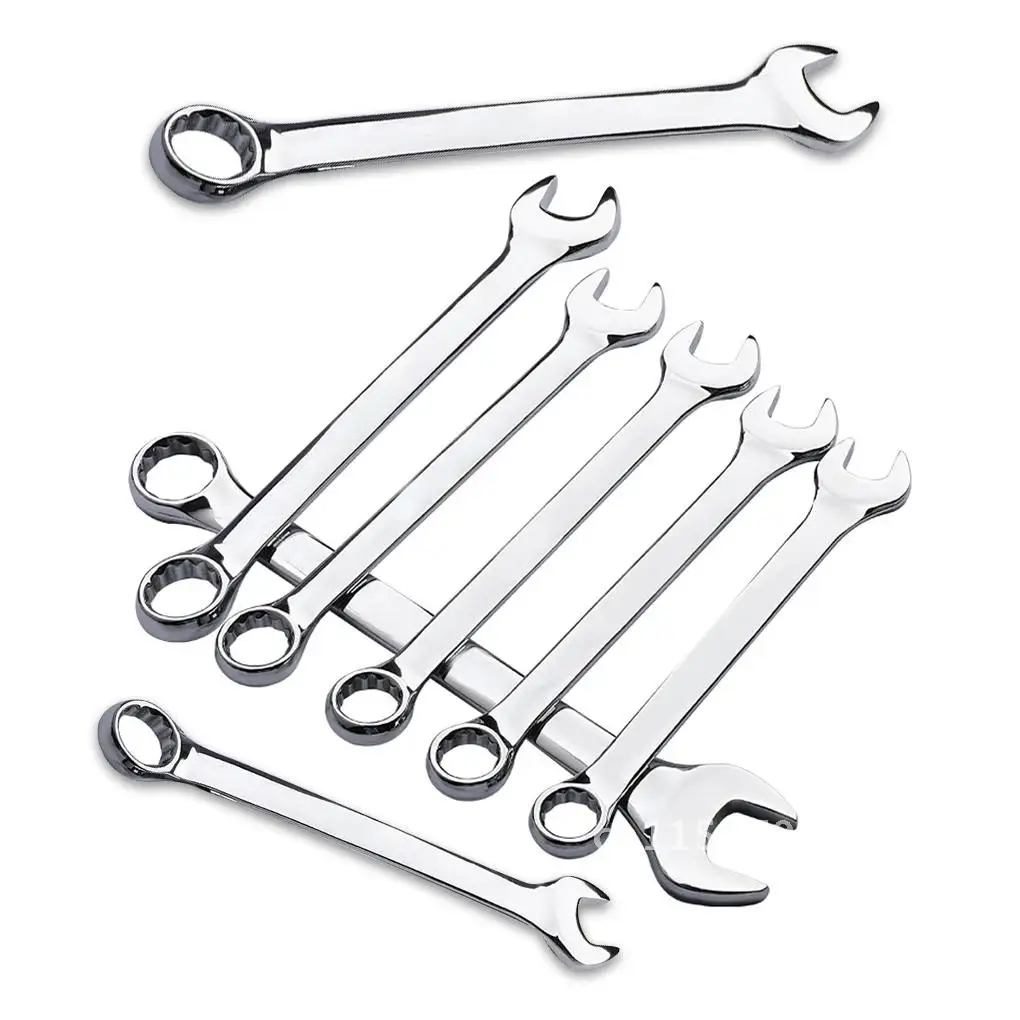 Workshop Hand Tools Metal Household DIY Craftsman 6-17mm 8 Pieces Ratchet Wrenches Spanners Woodworking Carpentry