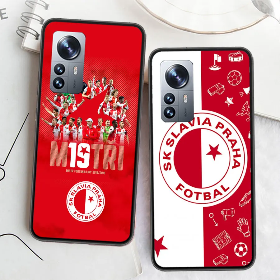 Sk Slavia Praha Czech Republic Phone Case For Xiaomi Mi 13 12 11T 10T 12T Pro 12X 11i 11 Ultra 10 Lite 5G 9 8 6X 5X A1 A2 Cover