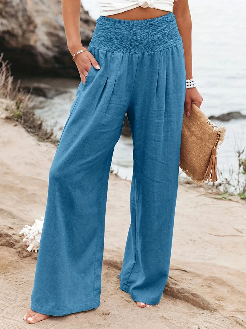Nuovi pantaloni casual da donna primaverili, stile casual, comodi pantaloni lunghi a vita media da donna