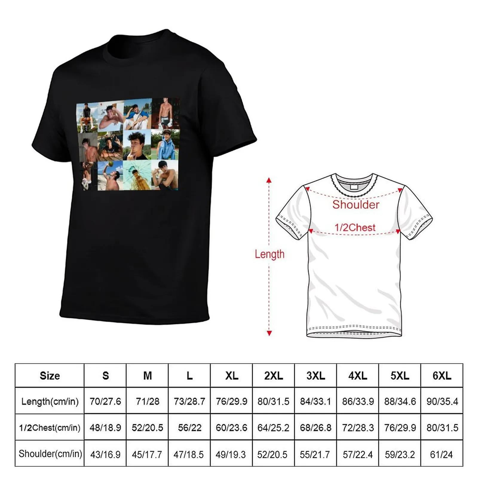 Blake gray collage T-Shirt shirts graphic tee tops Men's t-shirt