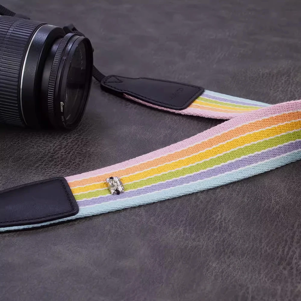 New Rainbow Colour Camera Strap SLR Camera Strap Micro Single Shoulder Neck Strap for Sony Leica Fuji Canon Accessories