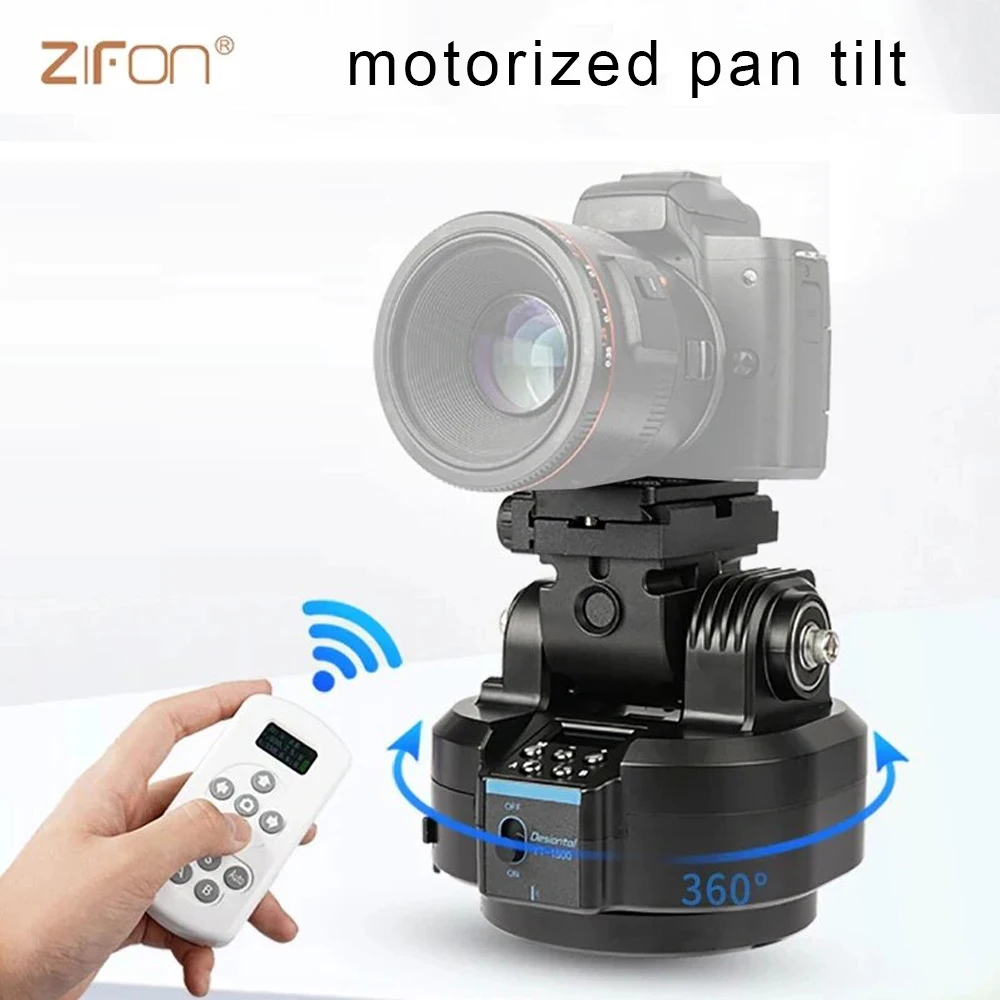 ZIFON YT 1500 Pro التحكم عن بعد عموم إمالة بمحركات ترايبود رئيس دوران كهربائي بانورامي رئيس ماكس تحميل 2.2 كجم مقاوم للماء