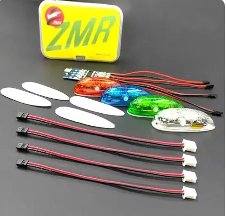 LED Lights ZMR Wireless Navigation Light 1S Rechargeable 4 Mode for RC Remote Control RC Airplane KT Ducted Vortex Jet Aerocraft