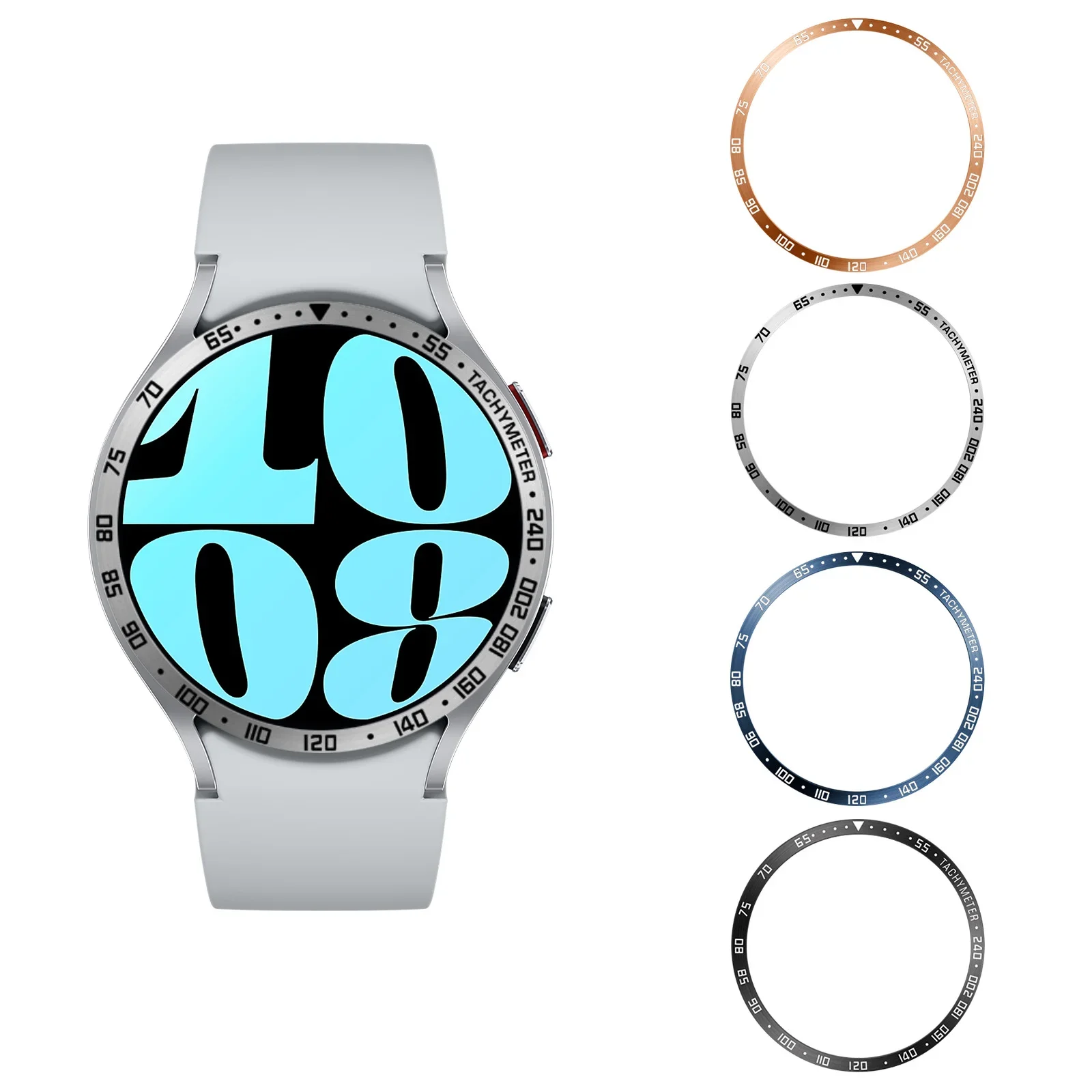 Metal Bezel For Samsung Galaxy Watch 6/5/4 40mm 44mm Time  Speed Scale Frame Ring Watch 6 Classic 47mm 43mm 8 44mm 8Classic 46mm