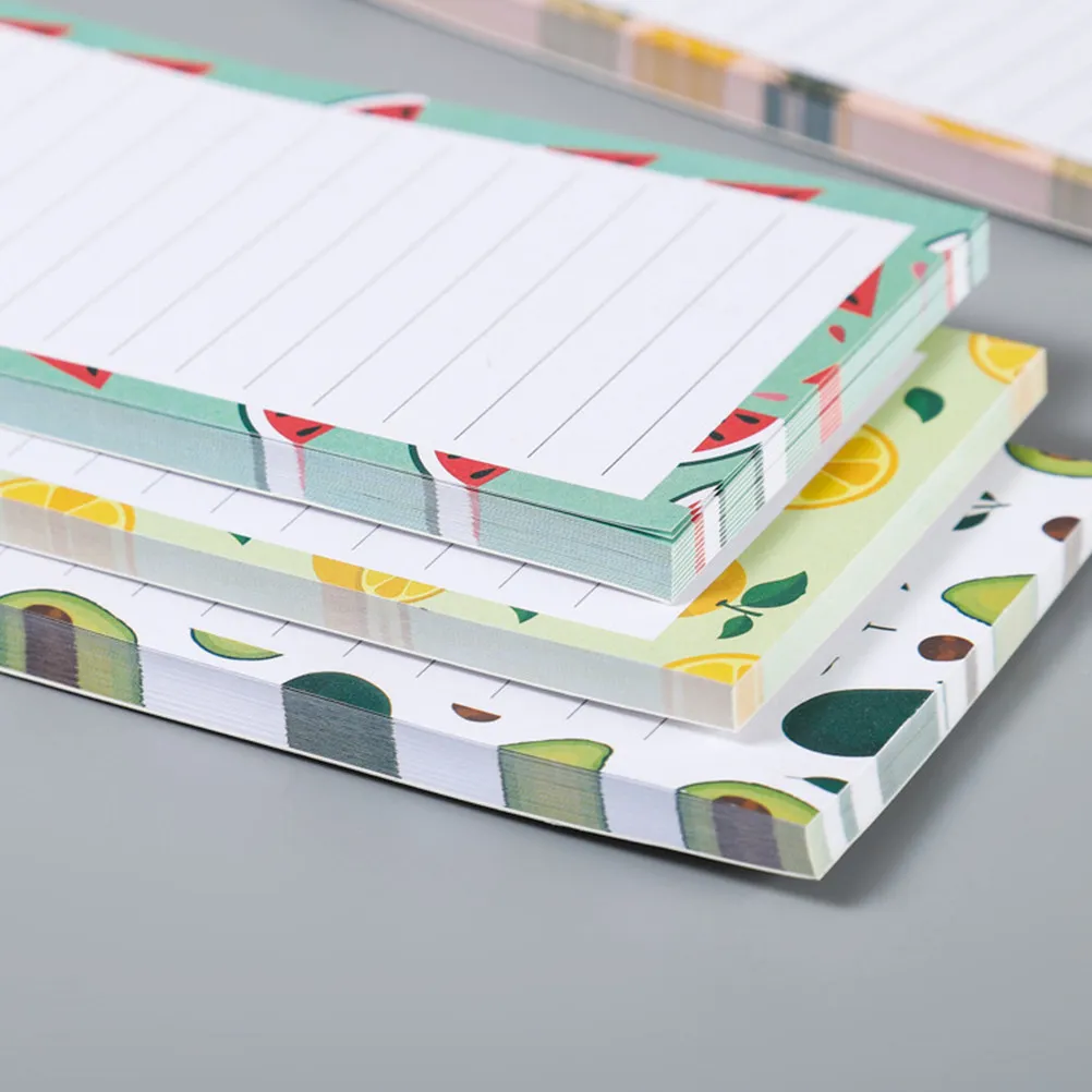 4Pcs Magnetic Refrigerator Notepad Paper Decorative Message Pad Grocery Shopping List to Do Schedule Reminder for Fridge