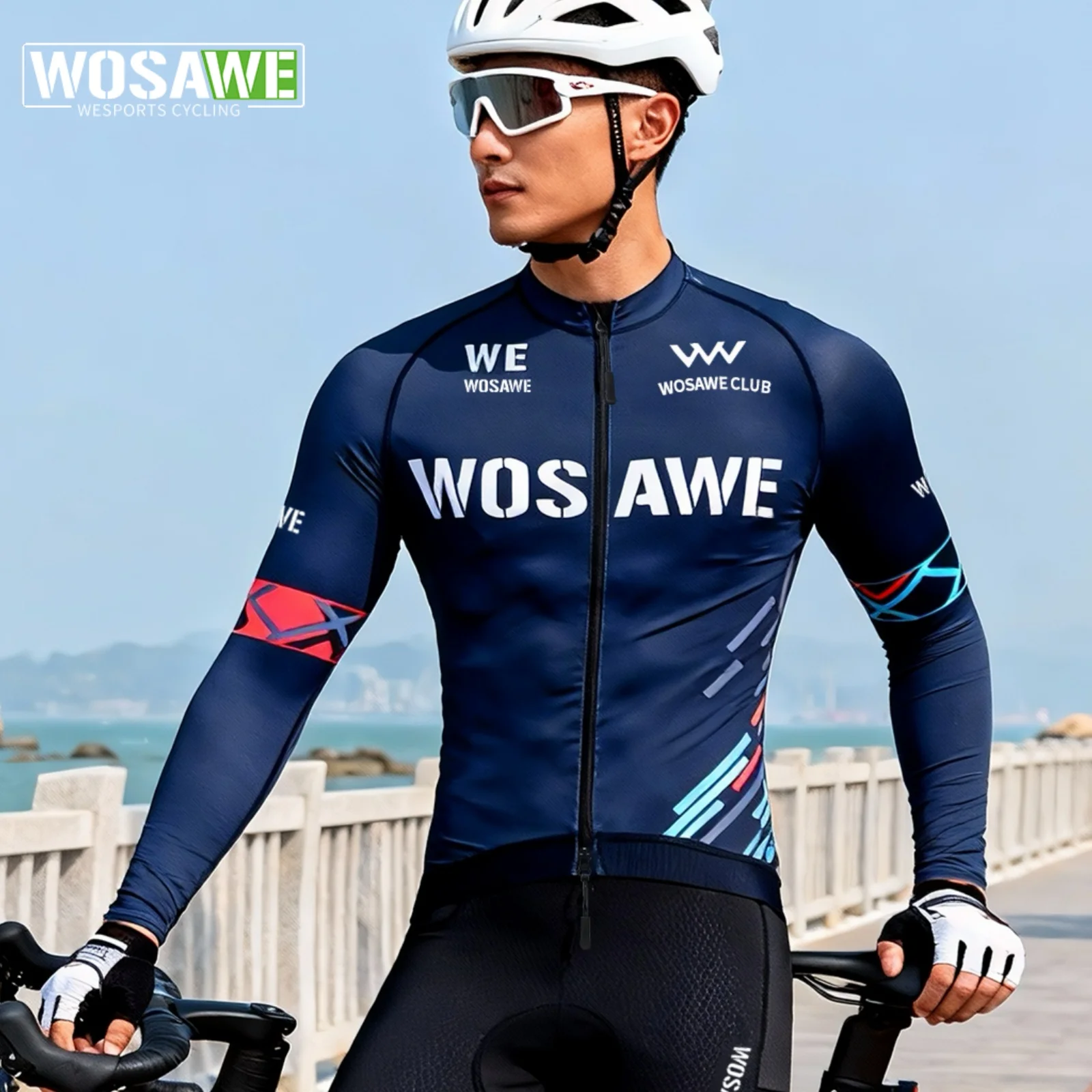 

Велосипедная майка WOSAWE для мужчин с длинными рукавами, весна-осень, для MTB, командная велоформа, летняя одежда для активного отдыха, быстросохнущая.