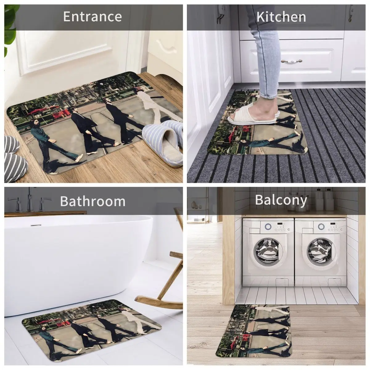 The Beatle Band Bathroom Mat Cool Doormat Kitchen Carpet Balcony Rug Home Decoration