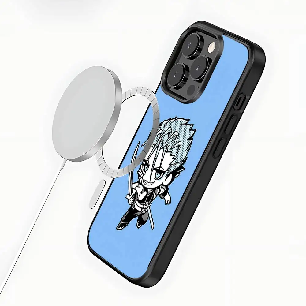 Чехол для телефона с изображением аниме B-Bleach для iPhone 17,16,15,14,13,12,11, Pro, Max, Plus, Mini, SE4, E с магнитной беспроводной зарядкой Magsafe