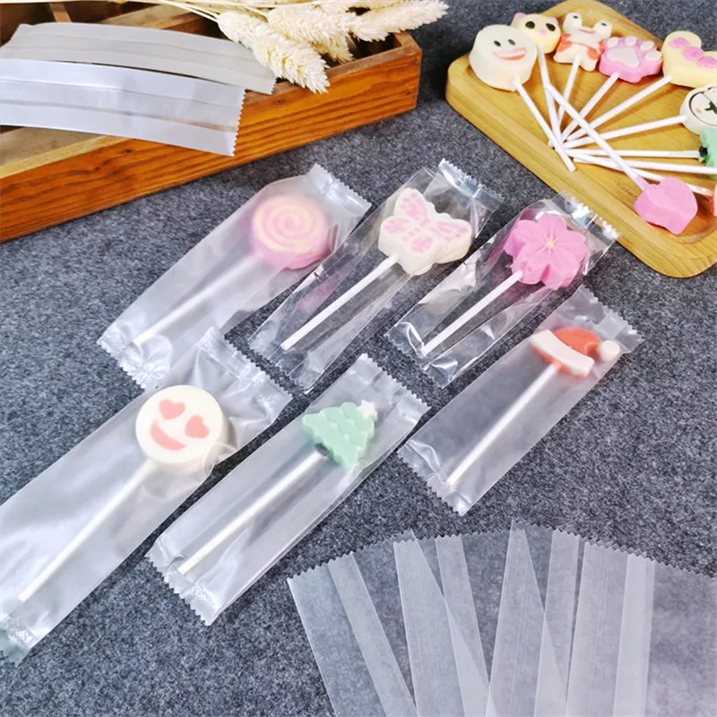 

Transparent Frosted Package Handmade DIY Lollipop Packaging Bag Machine Sealing Candy Sugar Bags