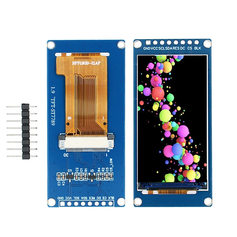 

1.9 Inch IPS Full Angle TFT Display Screen LCD Screen Color Display Module SPI Serial Port High-definition 170x320 ST7789