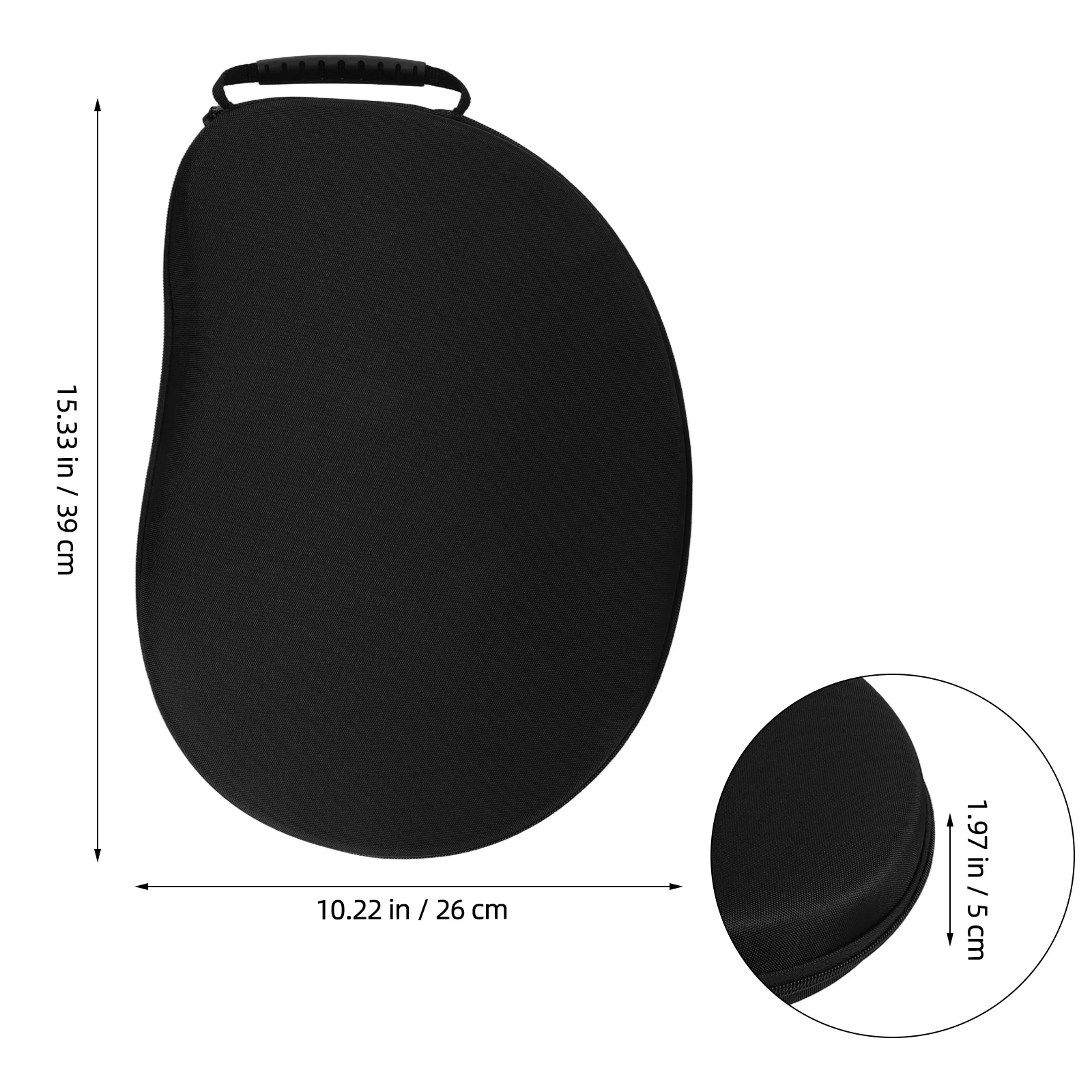 Eva Portable Lyre Harp Mango Shape Shockproof Carry Bag Waterproof Storage Case Musician Pouch Convenient for Outdoor Travel