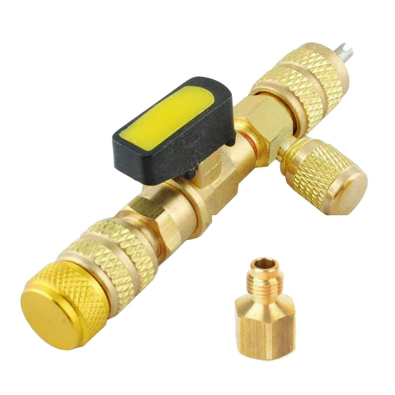 

Auto Parts Valve Core Remover Detacher 1X(R410A R22 Valve Core Remover Installer Tool with Dual Size SAE 1/4