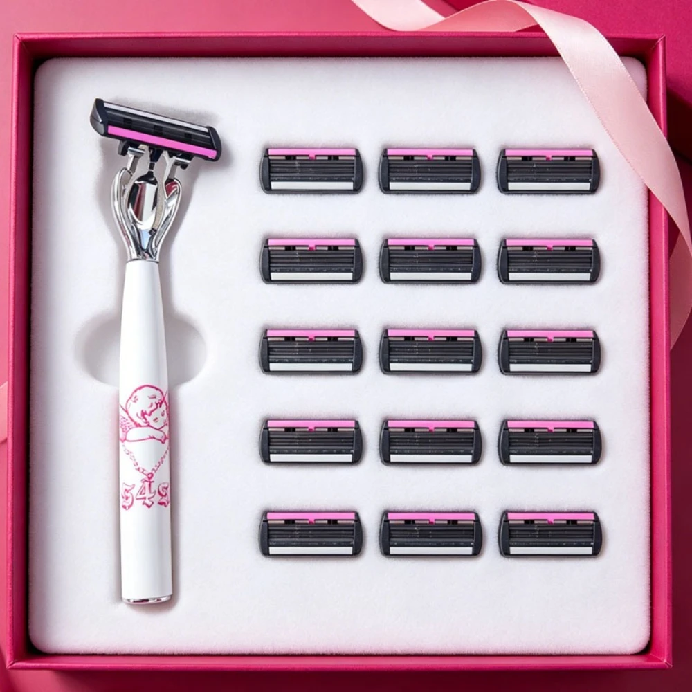 Men's Manual Razor 6-Layer Precision Blade System Replaceable Refills, Long-term Use, Men & Women Suitable Great Gift Idea