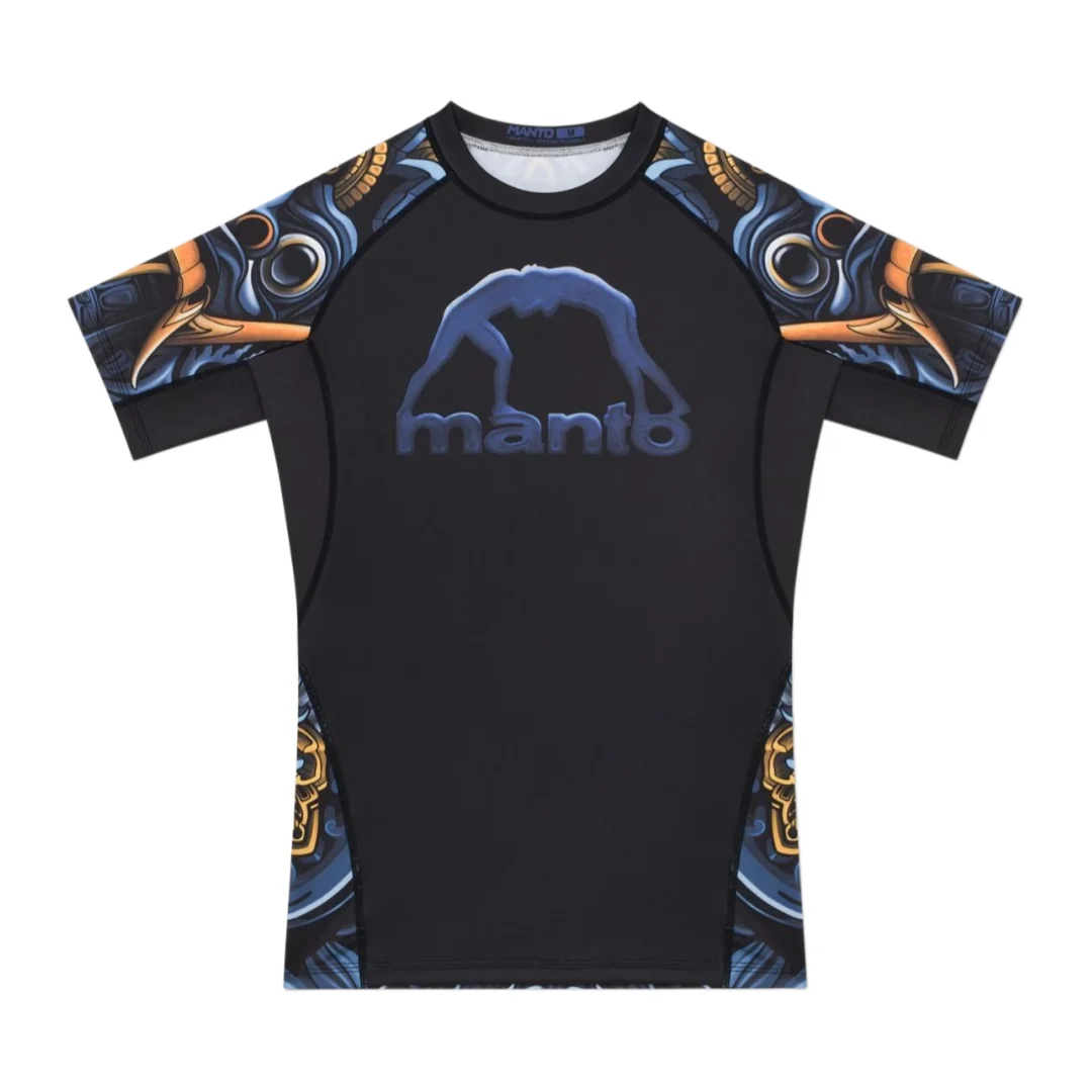 Brazilian Jiu Jitsu MMA Rash Guard Mandala Dark Fighting Art Style Adult Kids Combat Training T-Shirt Breathable Quick-drying