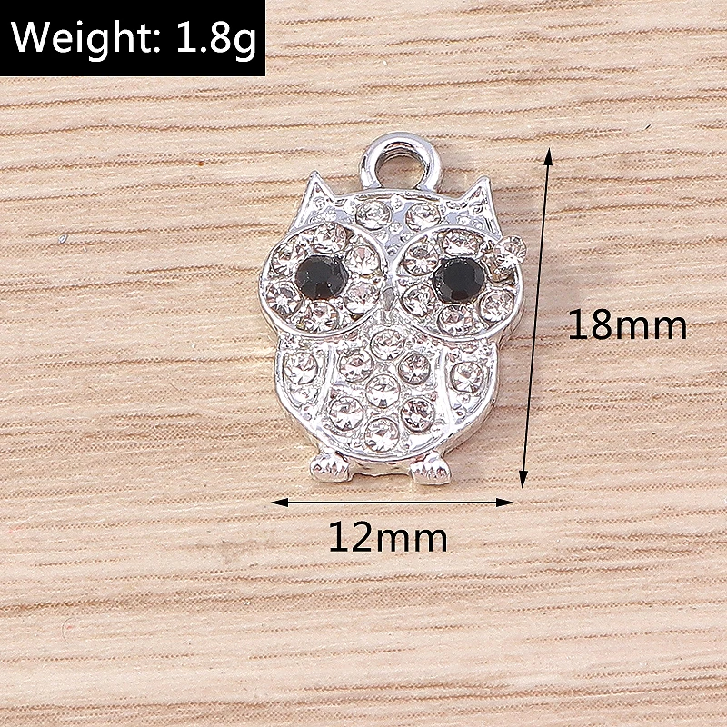 Tusember 10 Stück 17*21mm Niedliche Kristall-Häschen-Anhänger für DIY Handgemachten Schmuck, Armband-, Halsketten- und Ohrring-Zubehör – Detail 30
