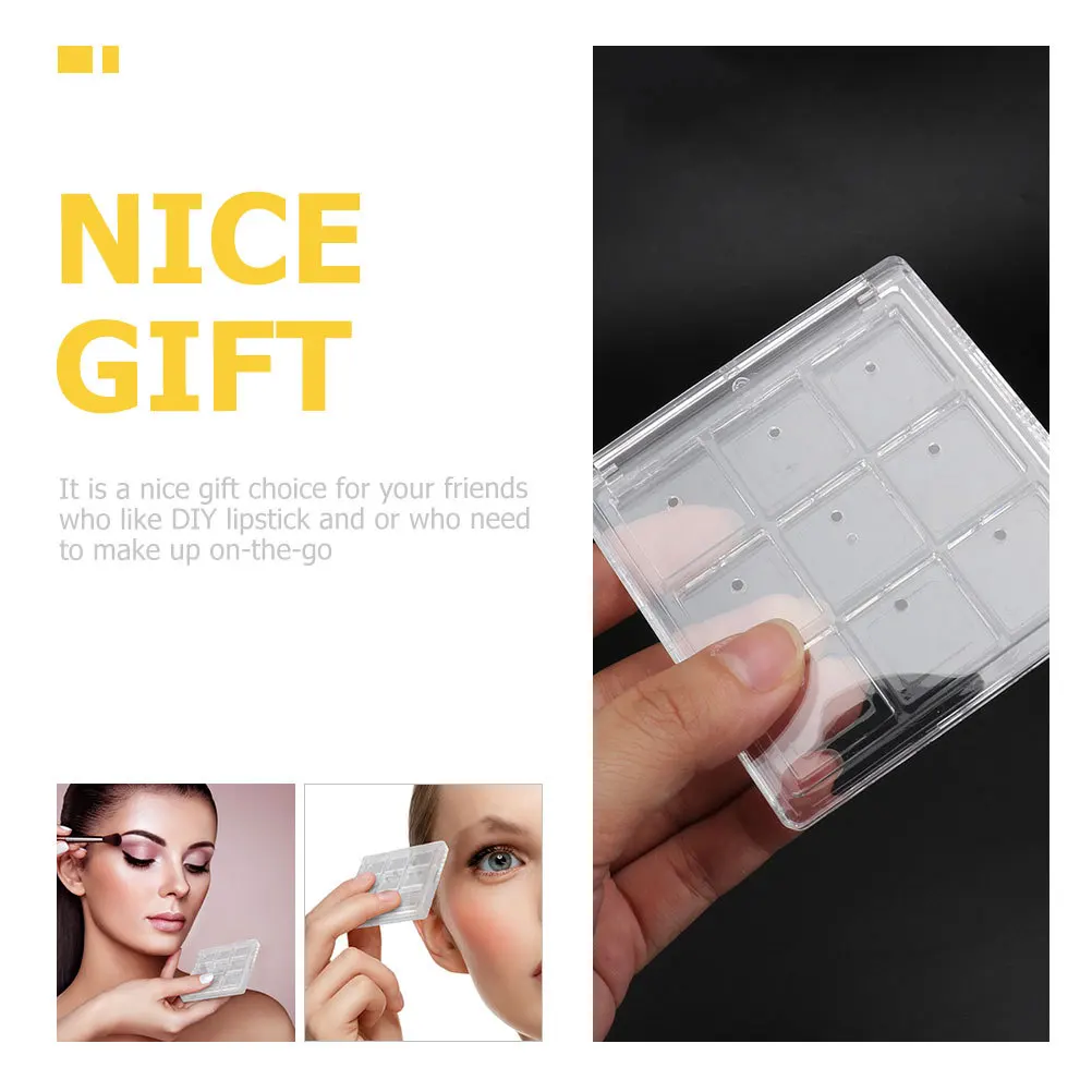 

3Pcs Empty Eyeshadow Holder Multi-Grid Storage Box for Lipstick Blusher Makeup Organizer Portable Eyeshadow Holder