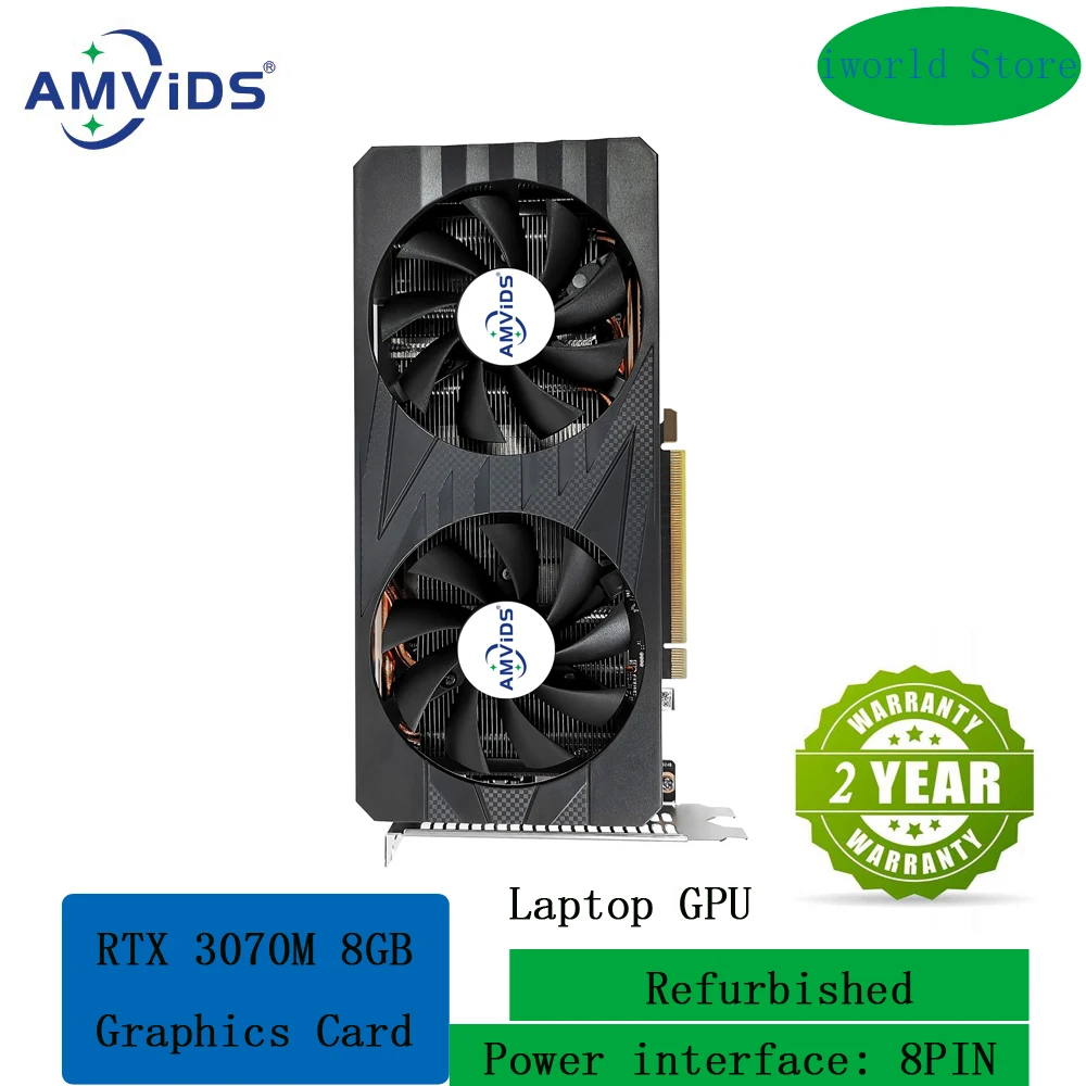 RTX 3070 8G Graphics Card Non LHR 256 Bit GDDR6 Video Cards HDMI-Compatible DP Nvidia RTX3070M 8GB Mining Laptop GPU Game Card