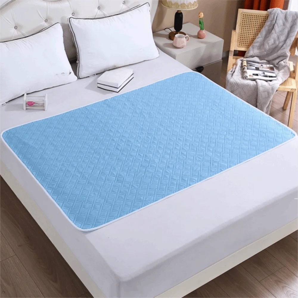 Washable Adult Care Urine Pads Breathable Stain-resistant Adult Incontinence Pads Rhombus Quilted Waterproof Bed Sheet Mat