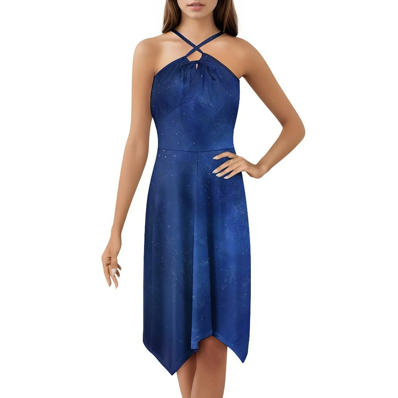 Azul escuro noite a linha vestido feminino hip hop streetwear vestido gráfico impressão festa clube wear plus size azul escuro para sua moda