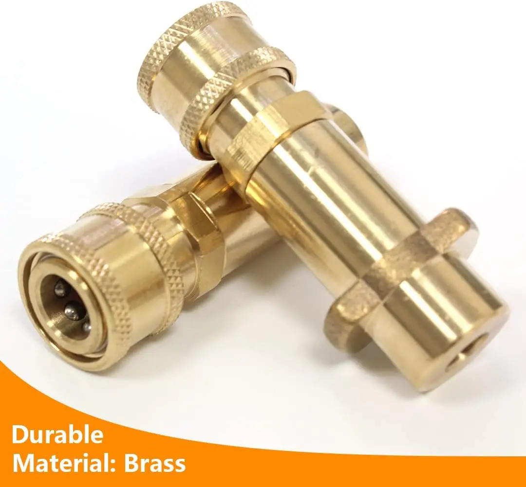 Brass Pressure Washer Gun Adapter,Short Pole for Karcher K Series,K2,K3,K4,K5,K6,K7,with 1/4