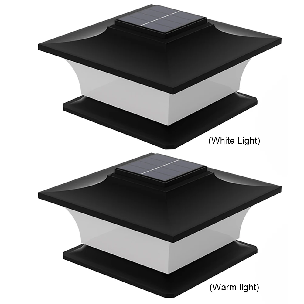 Solar Post Cap Light LED Fence Light Auto On Outdoor LED Light Waterproof Garden Lamp Decorative for Garden Patio Porch