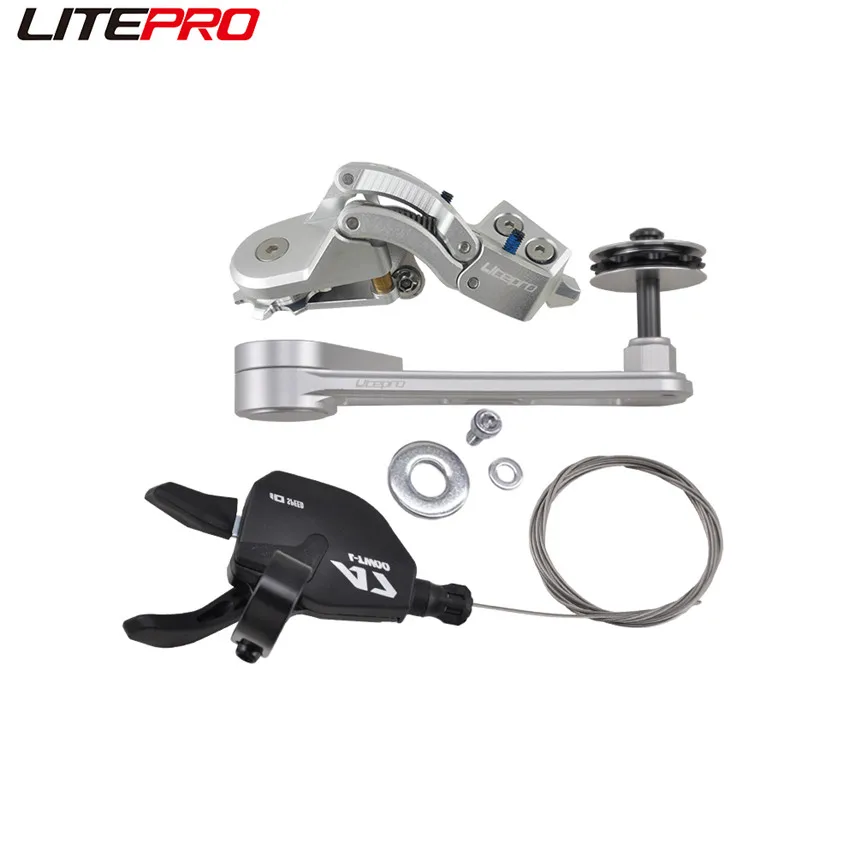 Litepro Tensioner DIP Shifter Aluminum Alloy Rear Derailleurs Transmission Modified 5 External 7Speed Chain For Brompton Bike