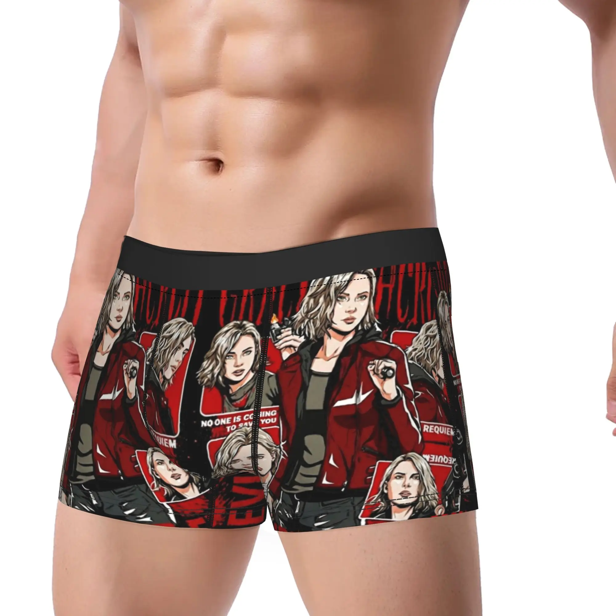 

Мужское нижнее белье Grace Ashcroft Resident Evil Requiem RE9, боксеры с юмористическим принтом, шорты, трусы, мужские мягкие трусы больших размеров