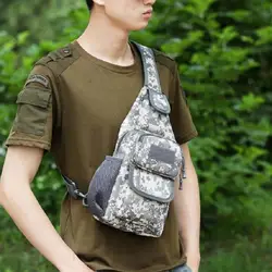 ISKYBOB Men Tactical Shoulder Bag Nylon Outdoor Hunting Camping Fishing  Army Trekking Military Chest Sling Bag Hiking Backpack