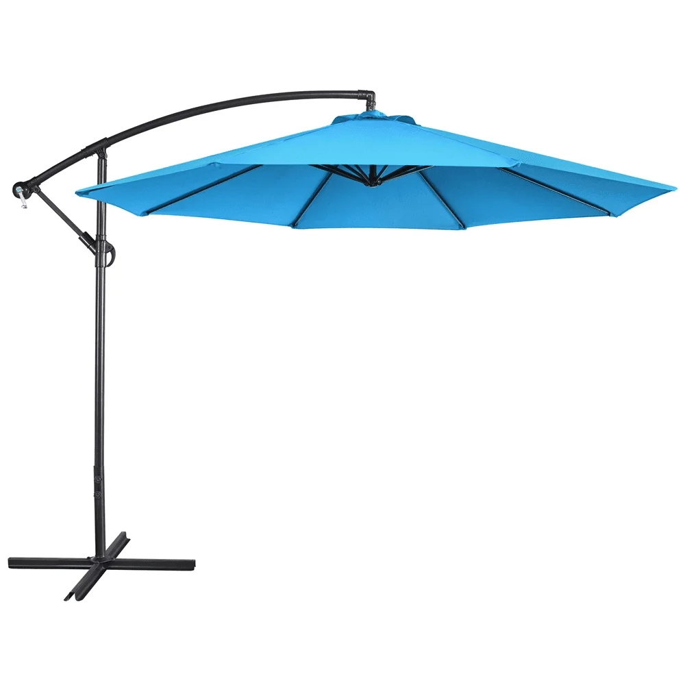 

Sky Blue 10ft Cantilever Patio Umbrella, Offset Hanging Design