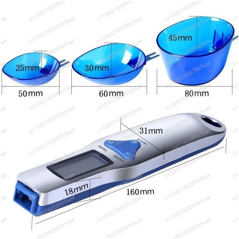 Three spoons electronic scale 0.1g spoon scale, kitchen  electronic measuring spoon  500g supports