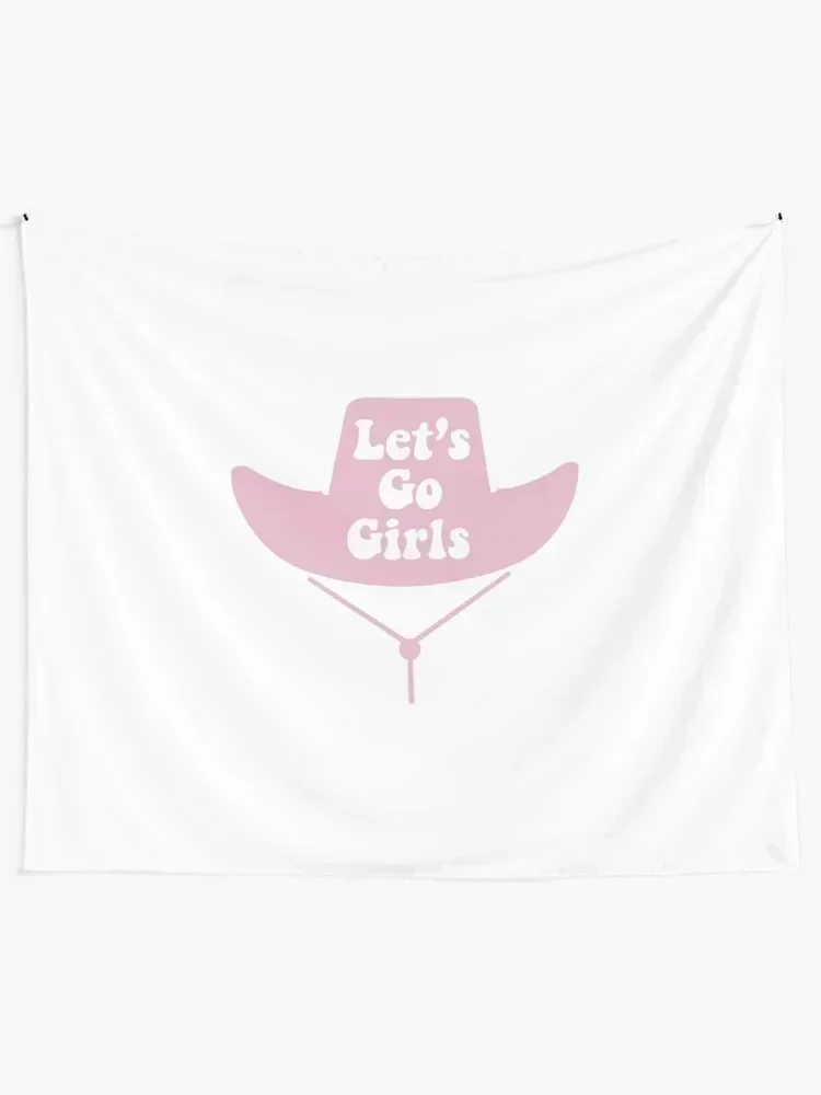 Lets Go Girls - Cowboy Hat Tapestry Bedroom Decor Bedrooms Decorations Korean Room Decor Wall Carpet Tapestry