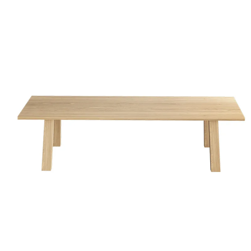 Simple Modern Home Dining Table Solid Wood Conference Long Table Workbench Desk Large Board