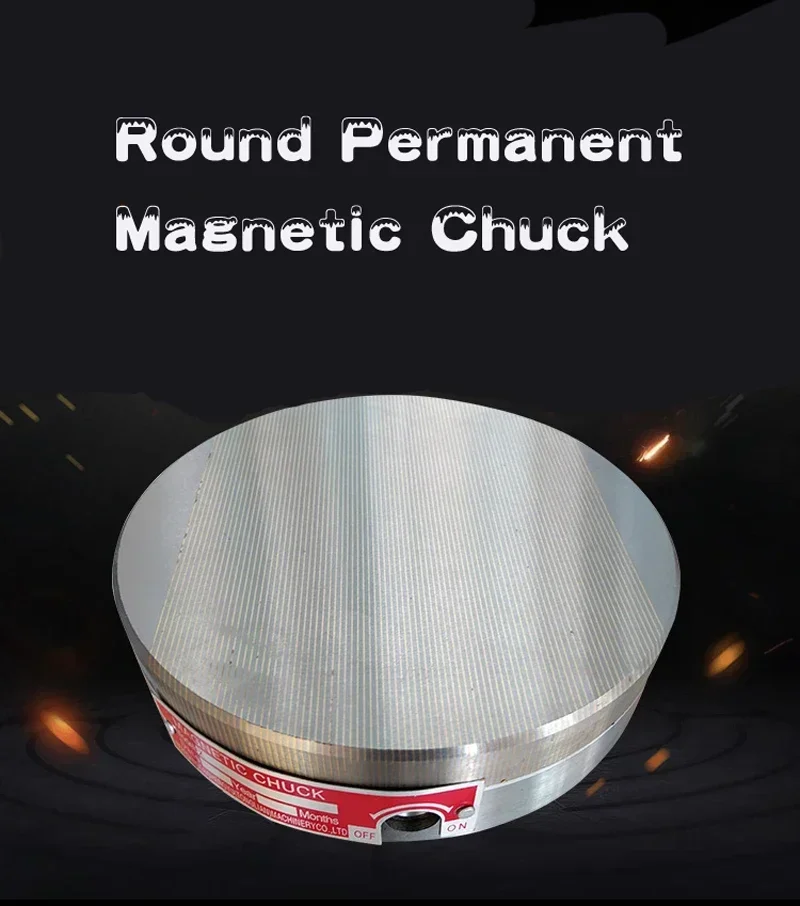 Round permanent magnetic chuck, round powerful disk, internal and external cylindrical grinding table, round lathe magn