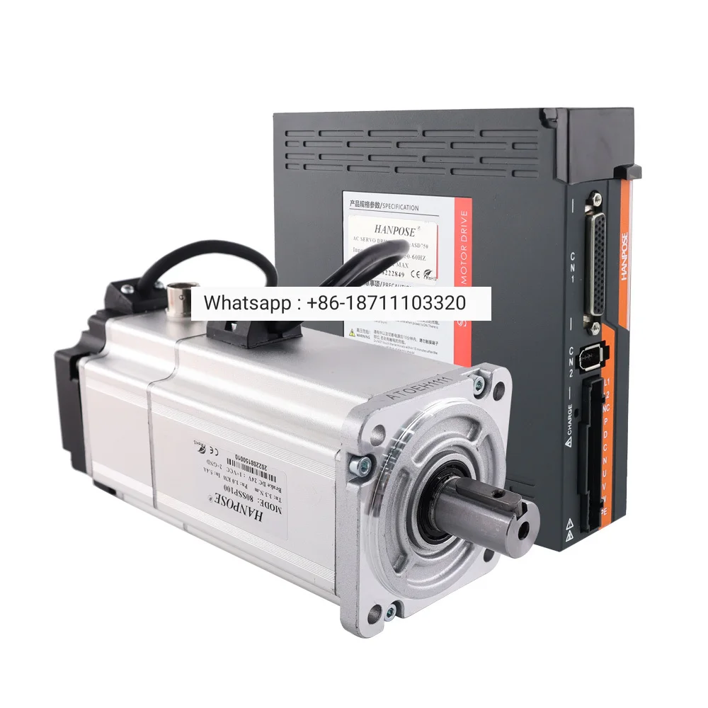 

VAC 1000W 80SSP100 motor Servo driver set ACD2100 220V 3.3N.m 5.4A 3000-6000rpm 24v engraving machine 80 servo controller