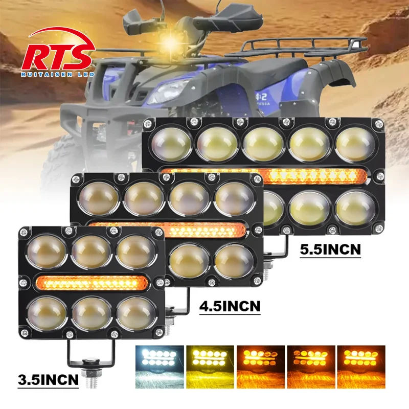 

3.5/4.5/5.5 Inch Motorcycle Spotlight Working Fog lights Projector Headlight Additional Electric Driving Spot Lamp 12-80V