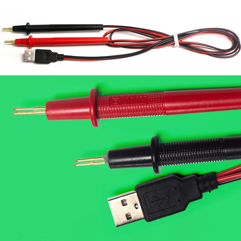 Imagem -03 - Quatro Fios de Resistência Interna Reforçada Tester Probe Pen Strenthened Teste Probe Pin Kelvin Clip Pen Yr1035 Use a Bateria