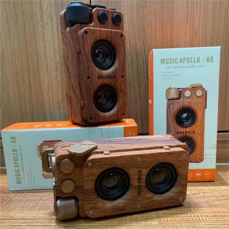 Retro Bluetooth Speaker Outdoor Portable Knob Small Speaker Wireless Multifunctional Radio Mini Speaker Card Insertion New 2026
