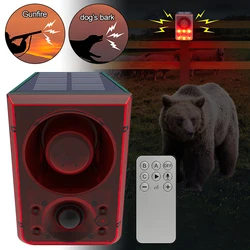 Solar Powered Infrared Motion Sensor Detector, Animal Repeller, Luz de Alarme, Impermeável, Outdoor Security Alarm, Sistema Repelente