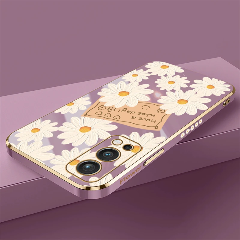 For Oneplus Nord 2 CE2 Lite Case Daisy Flower Silicone Phone Cover For OnePlus 9 Pro 9RT 9R 8 7 7T 8T Back Cases Coque