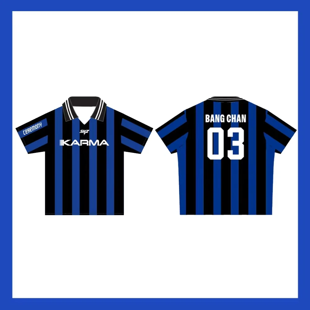 Stay KARMA Album Fans Jersey Support Shirts FELIX BANGCHAN HYUNJIN Streetwear Loose Clothes Tshirt Short Sleeve Tops T-shirt